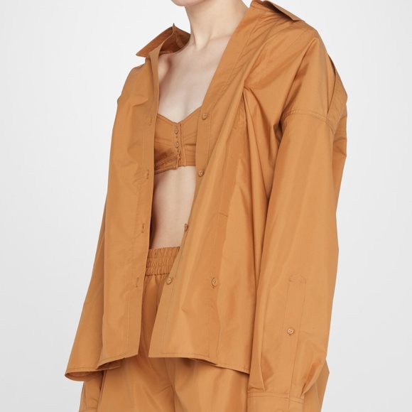 3.1 PHILLIP LIM Bra-Detail Oversized Poplin Shirt US4 - Picture 1 of 13